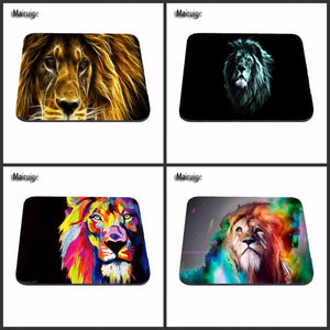 Hot 2017 Low High Quality Glowing Lion Art And Tiger Pattern Durable Mini Optics Computer Rectangular Game and Office Mouse Pad