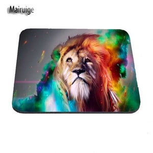 Hot 2017 Low High Quality Glowing Lion Art And Tiger Pattern Durable Mini Optics Computer Rectangular Game and Office Mouse Pad