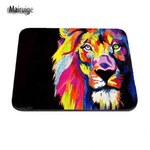 Hot 2017 Low High Quality Glowing Lion Art And Tiger Pattern Durable Mini Optics Computer Rectangular Game and Office Mouse Pad