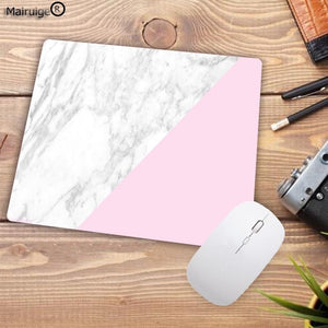 Mairuige Promotion Russia White Pink Gold Marble Gaming Office Mice  Mouse pad PC Computer mat Size for 180x220x2mm Mousepad