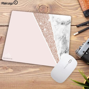 Mairuige Promotion Russia White Pink Gold Marble Gaming Office Mice  Mouse pad PC Computer mat Size for 180x220x2mm Mousepad