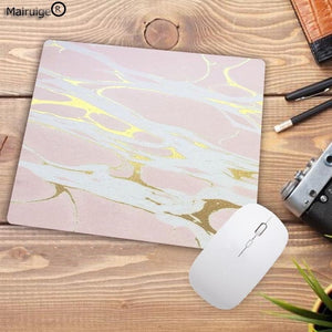 Mairuige Promotion Russia White Pink Gold Marble Gaming Office Mice  Mouse pad PC Computer mat Size for 180x220x2mm Mousepad