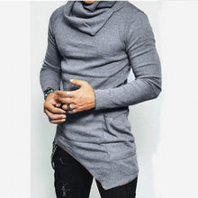 Charger l&#39;image dans la galerie, 2019 Men&#39;s High-necked Sweaters Irregular Design Top Male Sweater Solid Color Mens Casual Sweater Pullover Sweaters For Mens