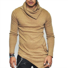 Charger l&#39;image dans la galerie, 2019 Men&#39;s High-necked Sweaters Irregular Design Top Male Sweater Solid Color Mens Casual Sweater Pullover Sweaters For Mens