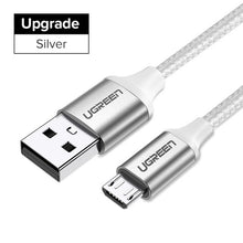 Charger l&#39;image dans la galerie, Ugreen Micro USB Cable 2.4A Nylon Fast Charge USB Data Cable for Samsung Xiaomi LG Tablet Android Mobile Phone USB Charging Cord