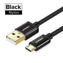 Charger l&#39;image dans la galerie, Ugreen Micro USB Cable 2.4A Nylon Fast Charge USB Data Cable for Samsung Xiaomi LG Tablet Android Mobile Phone USB Charging Cord