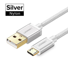 Charger l&#39;image dans la galerie, Ugreen Micro USB Cable 2.4A Nylon Fast Charge USB Data Cable for Samsung Xiaomi LG Tablet Android Mobile Phone USB Charging Cord