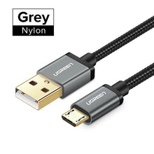 Charger l&#39;image dans la galerie, Ugreen Micro USB Cable 2.4A Nylon Fast Charge USB Data Cable for Samsung Xiaomi LG Tablet Android Mobile Phone USB Charging Cord