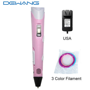 DEWANG 3d Magic Pen with LCD Display Screen Children DIY Creation Smart Pen for Birthday Gifts Lapiz 3d Printing Pen Stylo