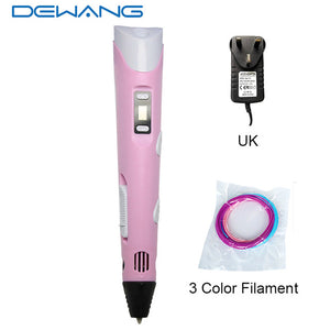 DEWANG 3d Magic Pen with LCD Display Screen Children DIY Creation Smart Pen for Birthday Gifts Lapiz 3d Printing Pen Stylo