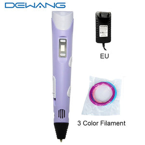 DEWANG 3d Magic Pen with LCD Display Screen Children DIY Creation Smart Pen for Birthday Gifts Lapiz 3d Printing Pen Stylo