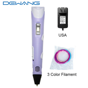 DEWANG 3d Magic Pen with LCD Display Screen Children DIY Creation Smart Pen for Birthday Gifts Lapiz 3d Printing Pen Stylo